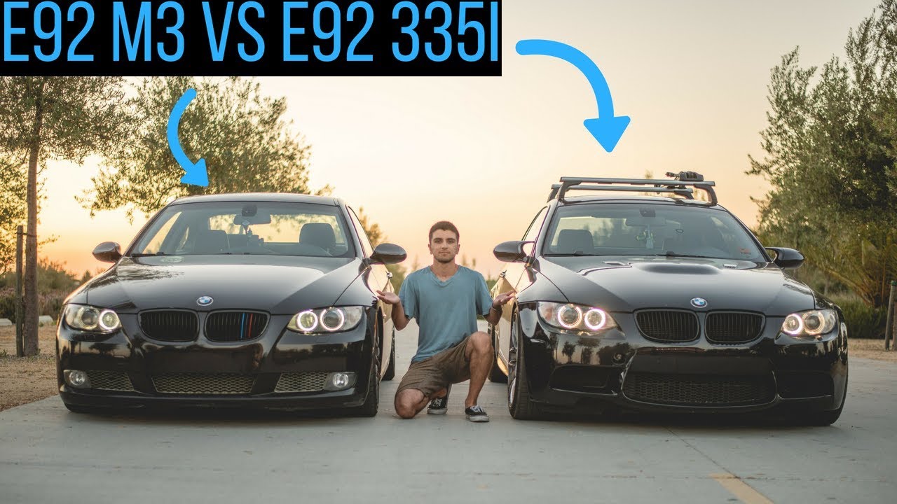 Tuned BMW E92 335i VS E92 M3!  Street Pulls!