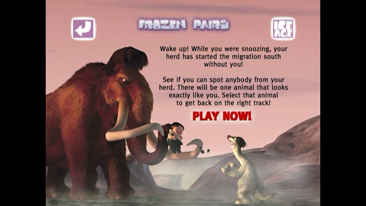Ice Age: Super Cool Edition - Set Top Game (2002) - Frozen Pairs