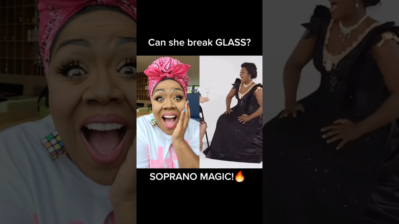 Can Incredible OPERA SINGER Break GLASS??😲🎶🍷 #opera #singer #reaction #viral #soprano