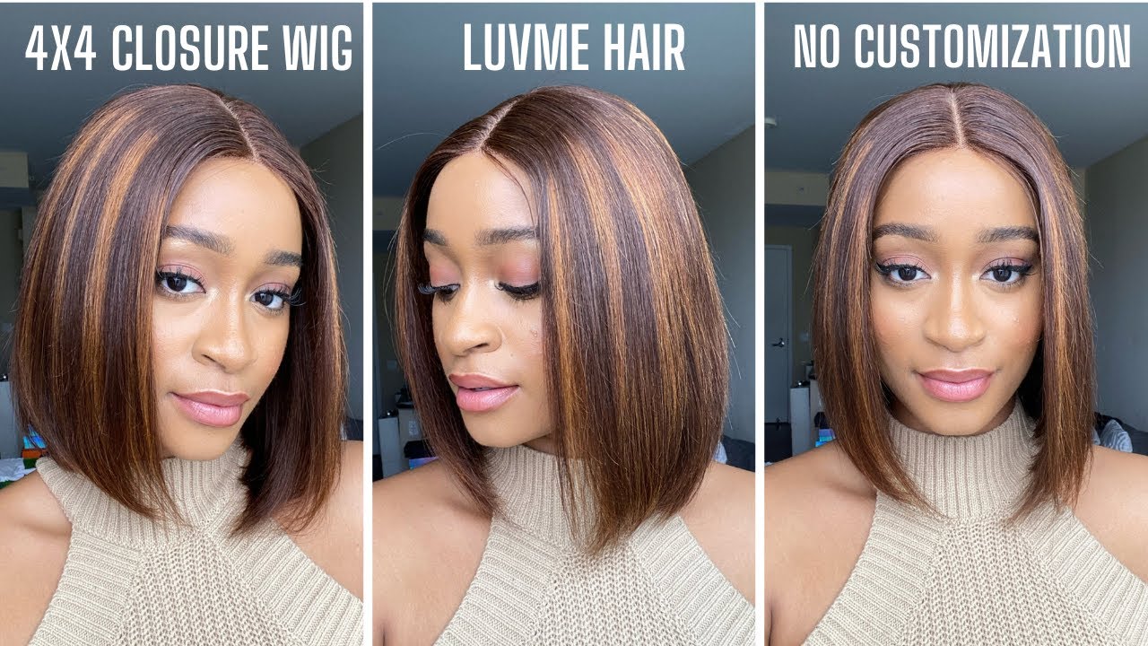 *MUST HAVE* EVERYDAY GLUELESS 4X4 CLOSURE BOB WIG. BEGINNER FRIENDLY | CHESTNUT BROWN ft Luvme hair