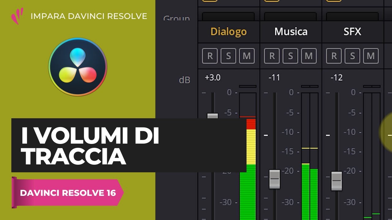 I volumi di traccia | Fairlight | Davinci Resolve ITA