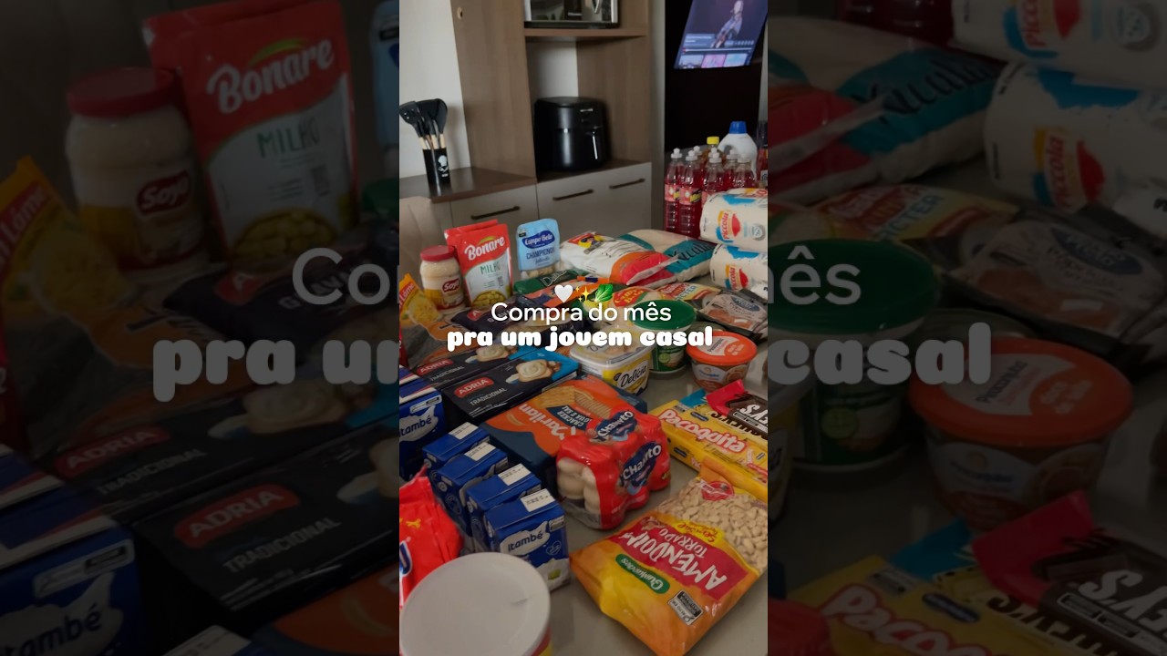 Compra do m&ecirc;s pra casal 🤍✨ #donasdecasa #vlogcomigo #vlog #compras #comprasdom&ecirc;s #dicas