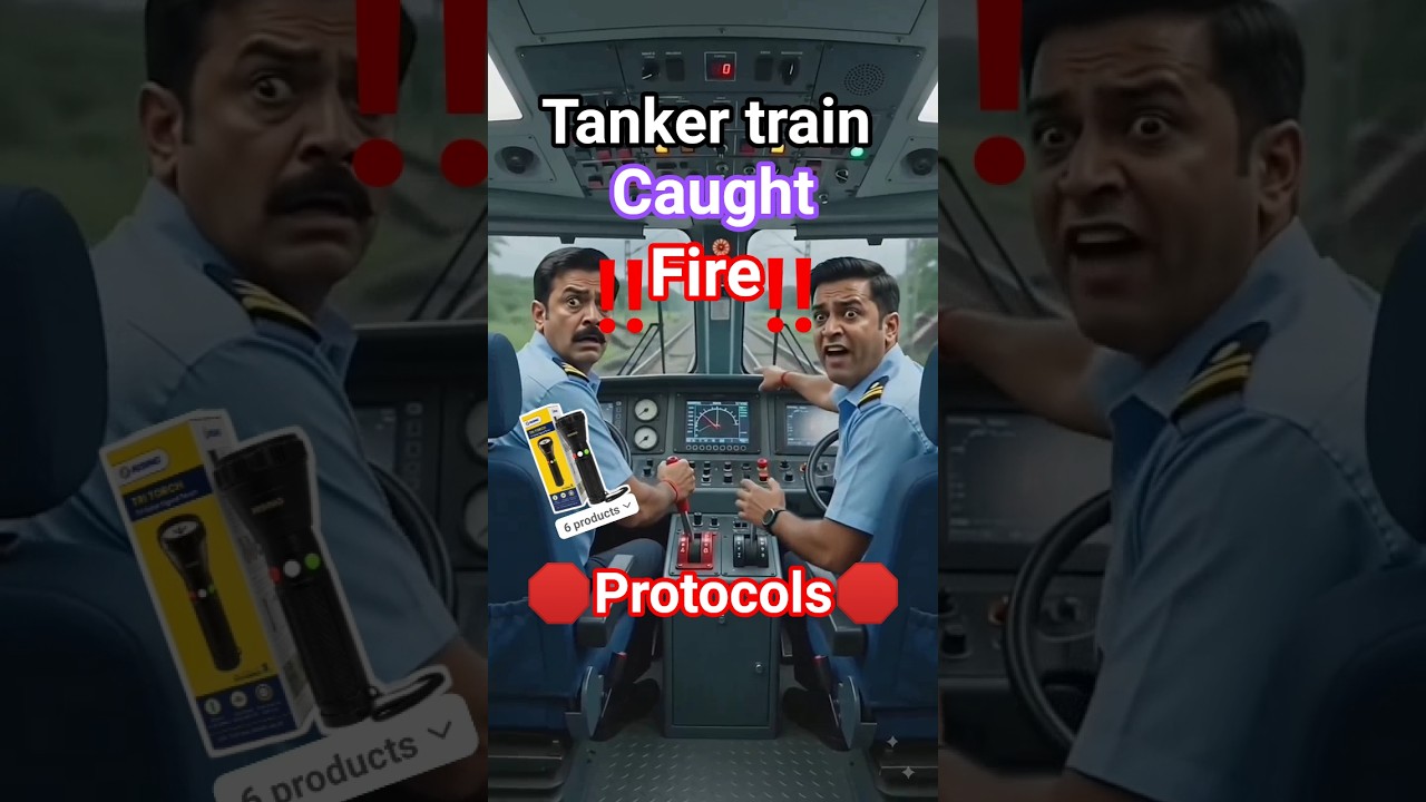 Oil tanker train catches fire| Loco pilot's action on it| #railways #train #heycost #locopilot