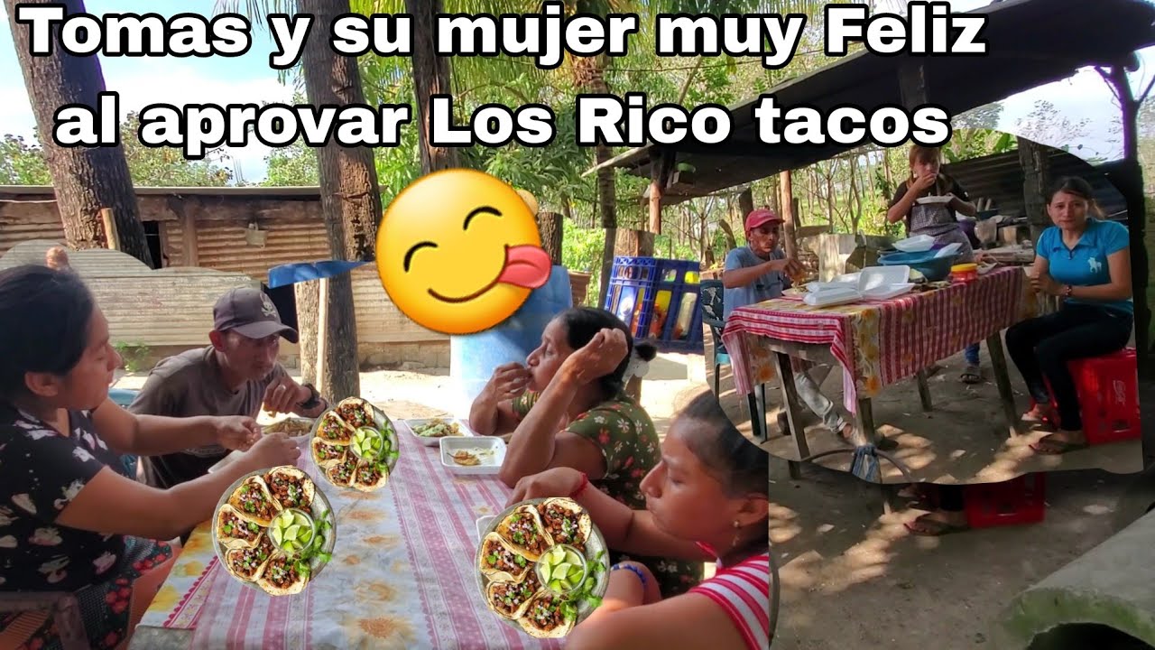 LA mujer de tomas esto dijo de Los tacos asi disfrutamos un delicioso tacos 🌮😋