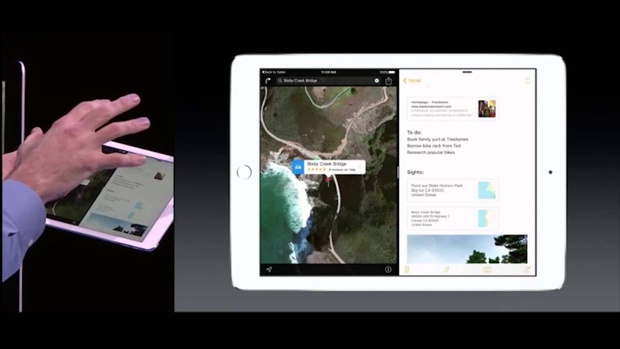 Apple iPad Slideout Multitasking Demo at WWDC 2015