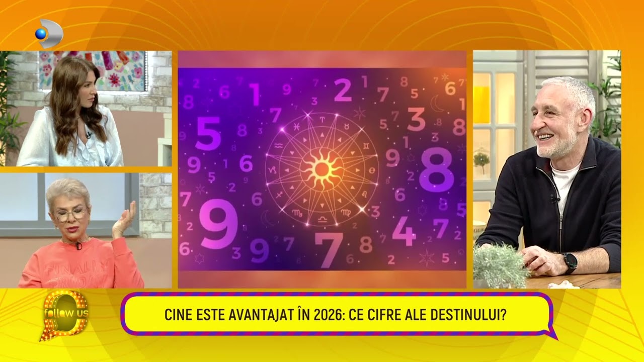 Follow us! - Numerolog Bogdan Ungureanu: ce cifre ale destinului sunt avantajate in 2026?