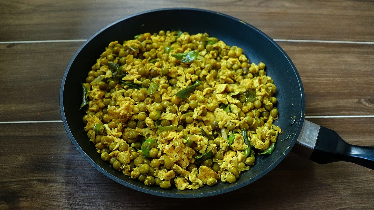 ഗ്രീൻപീസ് മുട്ട തോരൻ ചോറിനും ചപ്പാത്തിയ്ക്കും|Greenpeas Mutta Thoran|Neetha's Tasteland|1716