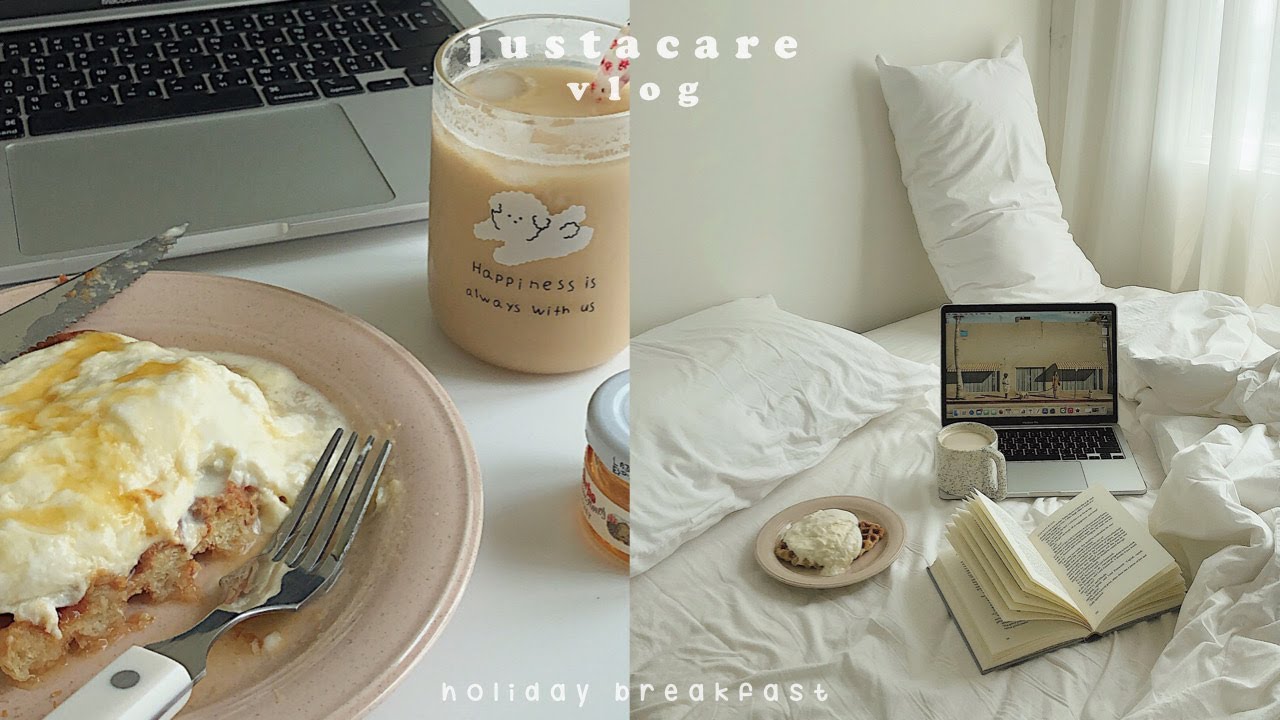 holiday vlog 🥨 *･῾ ☕️ 🍞🧈⌇morning routine, แชร์ไอเดียทำอาหารเช้าในวันหยุด ด้วยขนมปังต่างๆ  🥖 ∘⁺✧