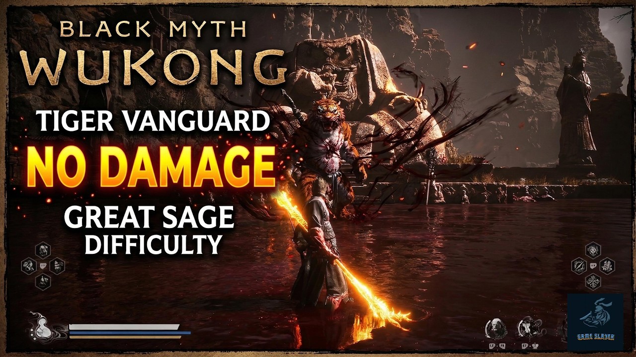 Black Myth Wukong Tiger Vanguard No Damage #blackmythwukong #blackmythwukongbossfight #gaming