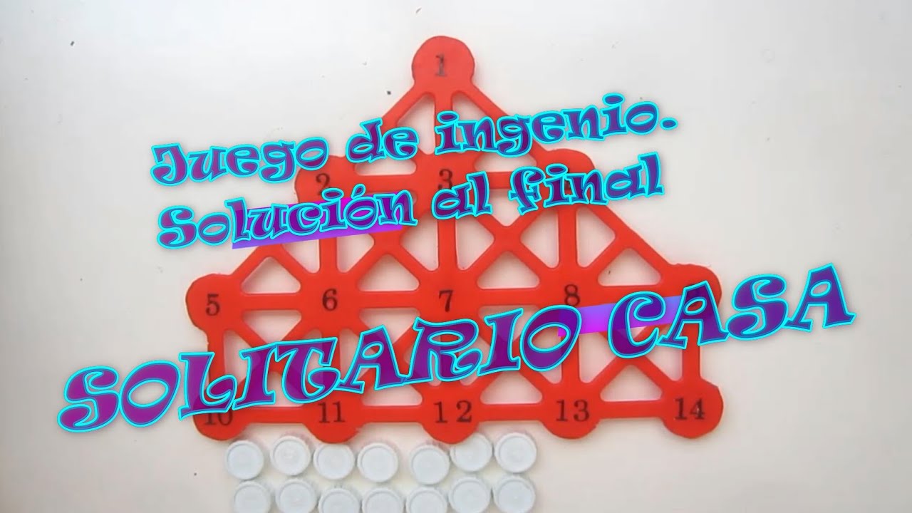 Juego de ingenio Solitario Casa, con solución.