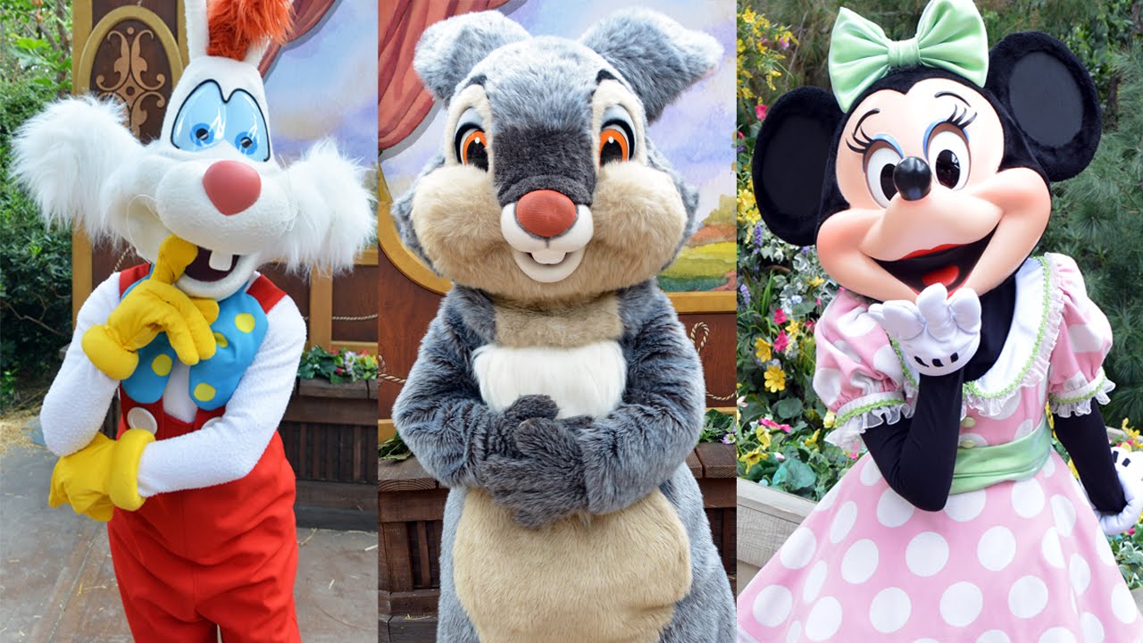 Disneyland Easter Character Montage w/ Roger, Brer & White Rabbit, Thumper, Mickey, Minnie, Spring