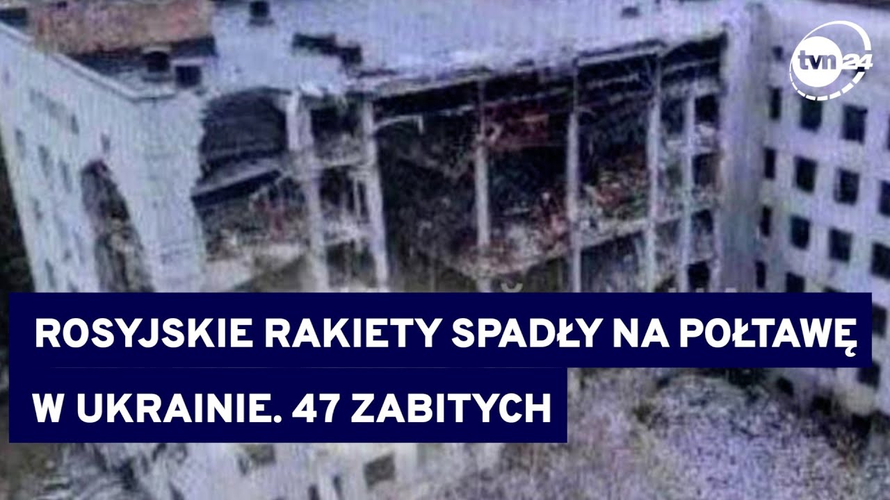 Rosyjski atak na Połtawę. Rakiety nadleciały, zanim zakończono ewakuację @TVN24