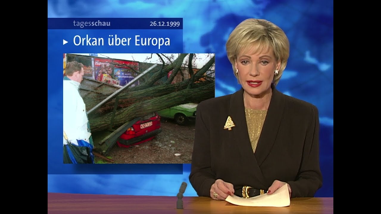 Tagesschau-Berichte zum Orkan Lothar am 26. Dezember 1999