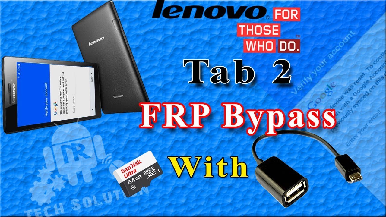 Lenovo TAB 2 Google Account Bypass Without !! PC,flash tool, flash box !!
