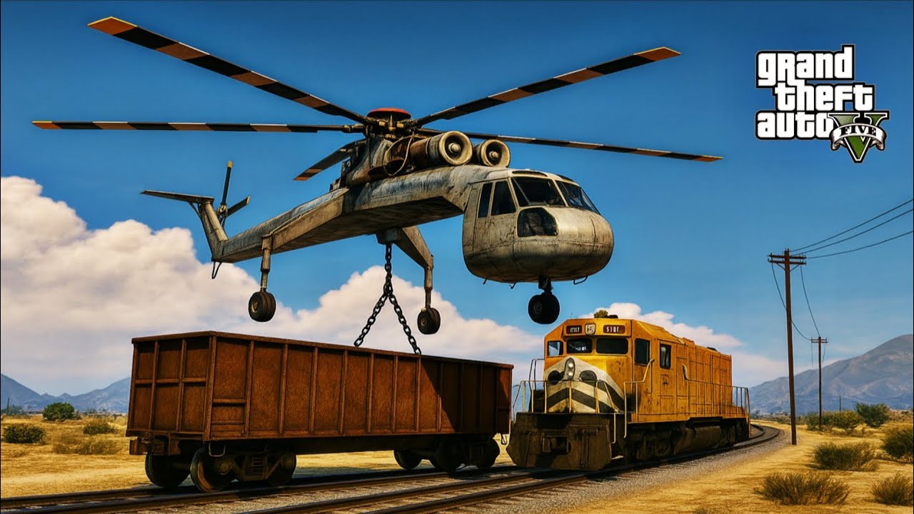 Stealing a Whole Train with a Helicopter |Lester's Genius Plan - Sidetrack mission GTA5 🔥