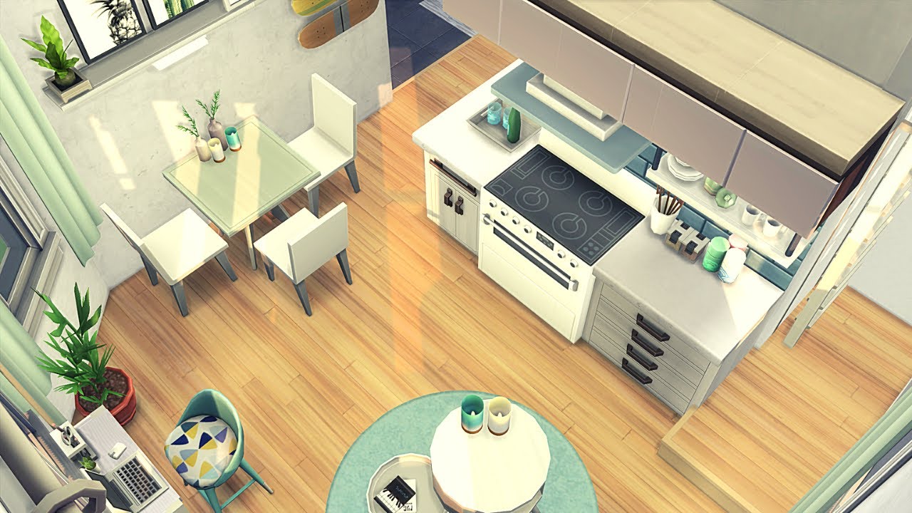 IKEA LOFT APARTMENT (2B JASMINE SUITES) 🌆 SIMS 4 SPEED BUILD STOP MOTION (NO CC)