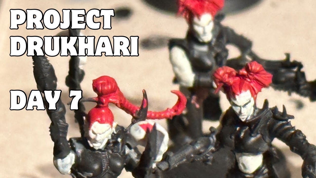 Drukhari Wyches - Pale Skin and Red Hair