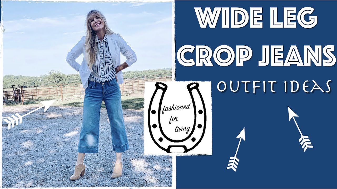 wide leg crop jeans outfit ideas