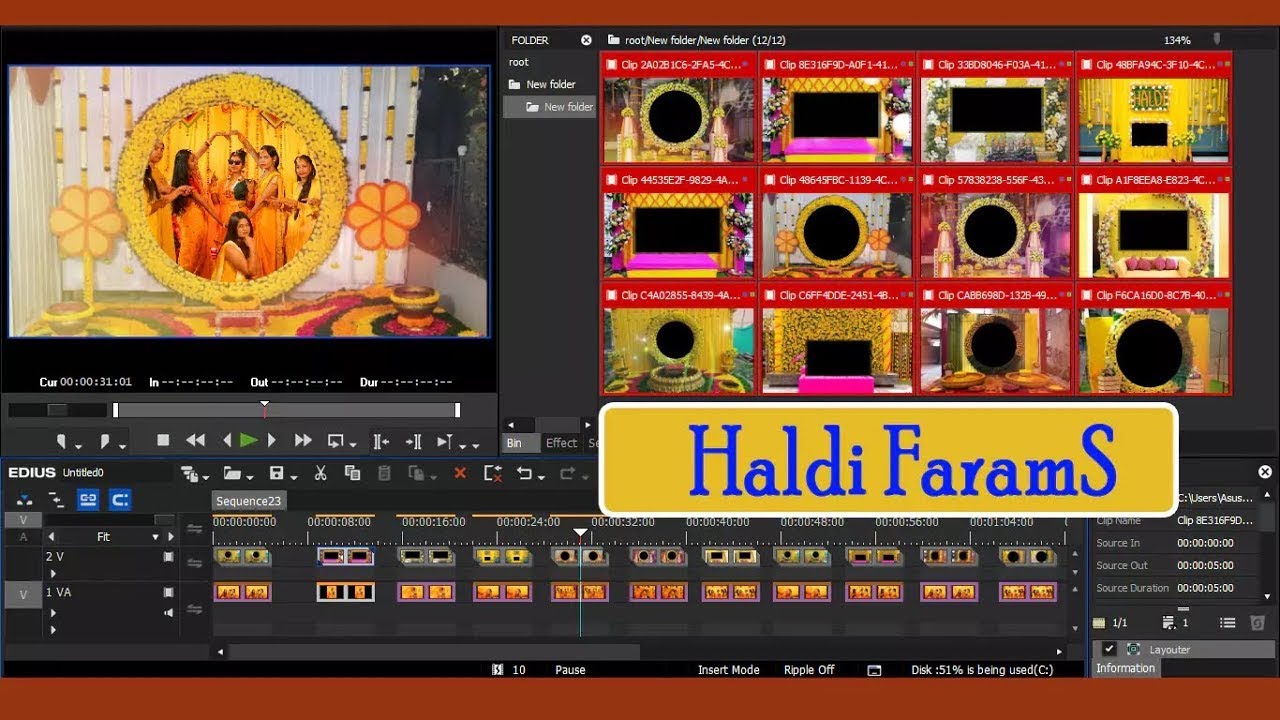 (74) Edius Haldi Wedding Effects CINEMATIC Frames Effect FREE DOWNLOAD 2026