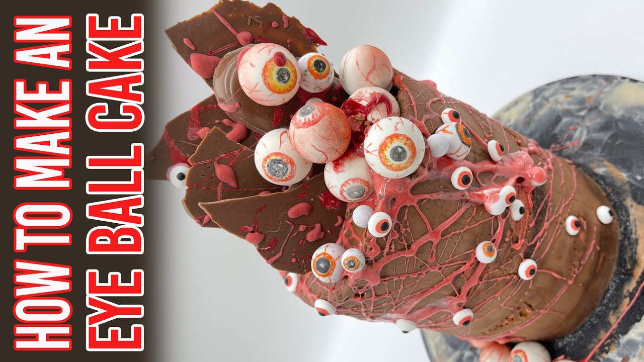 Chocolate buttercream eye ball cake, marshmallows & chocolate!