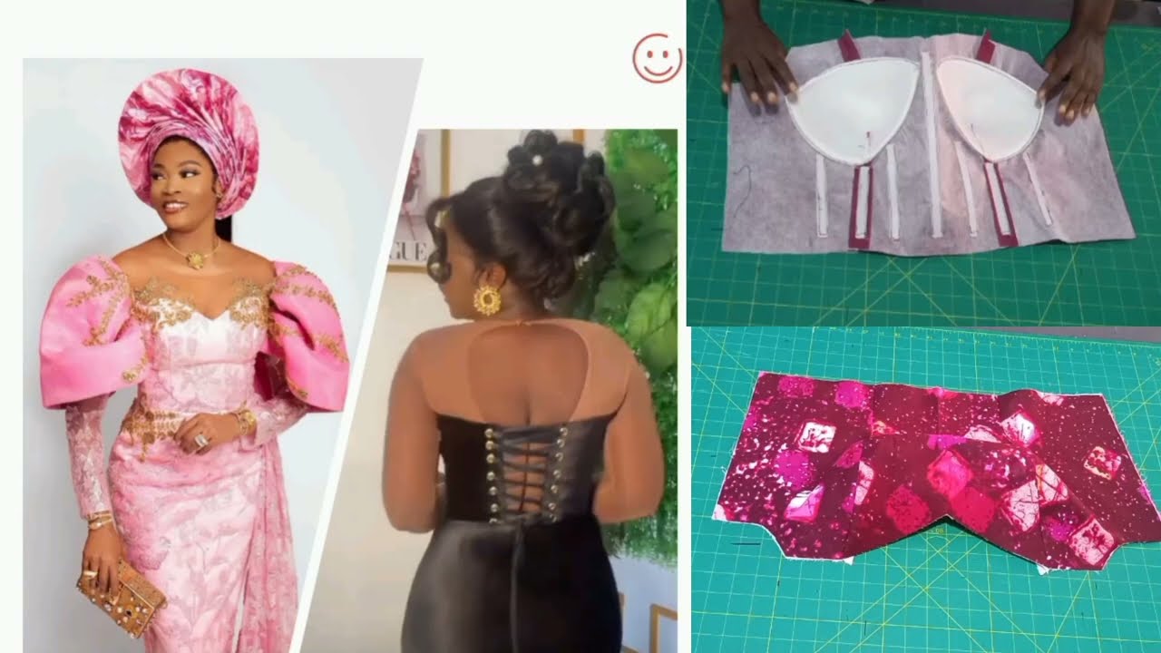 How to draft and sew a cup bustier with eyelets lacing. inner sewing from start to finish. #dress
