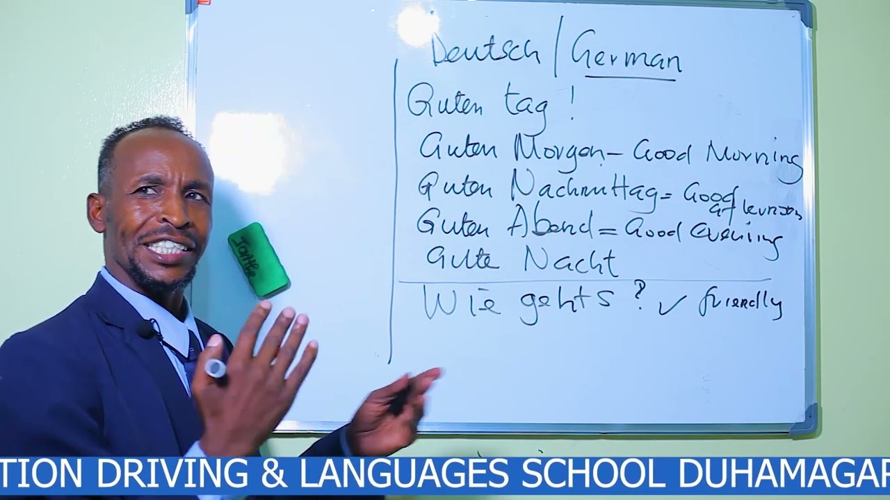 IKIDAGE 1 German: Umwarimu wa mbere w'ikidage mu Rwanda || Uko Abantu basuhuzanya bahuye bwambere!