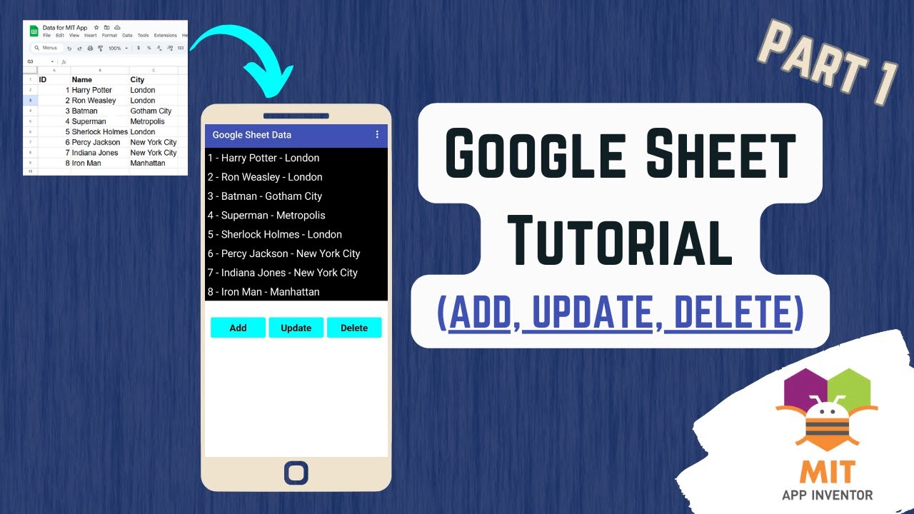 App Inventor Google Sheet Tutorial  P1 - Read and Update Google Sheet MIT App Inventor #appinventor