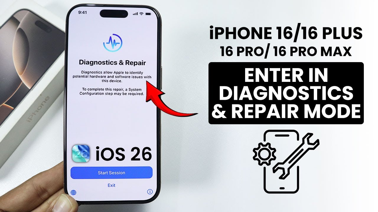[iOS 26] Вход в режим диагностики и восстановления на iPhone 16 / Pro Max