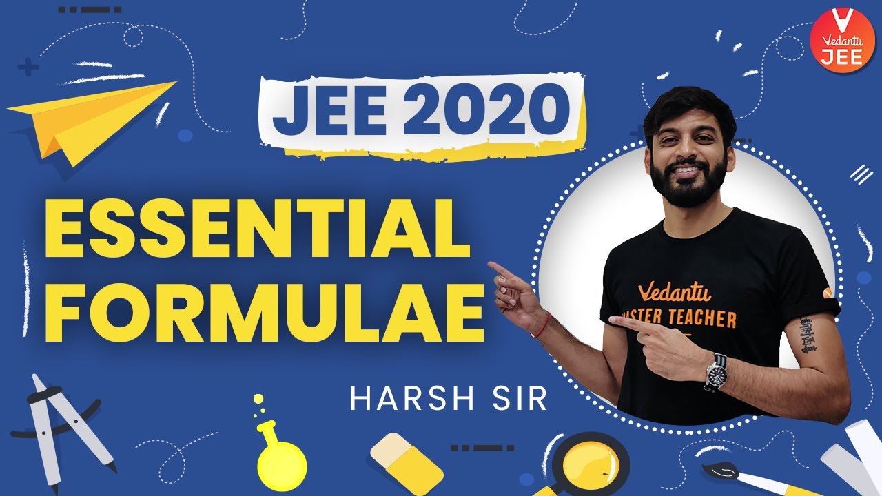 JEE 2020 - Essential Formulae 🔥 | JEE Main Chemistry | The Final Lap | Harsh Sir | Vedantu JEE