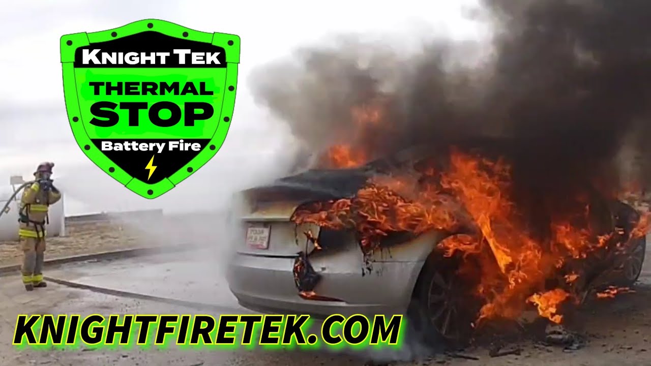 Tesla Lithium Ion Electric Battery Power Thermal Runaway Fire Extinguishing