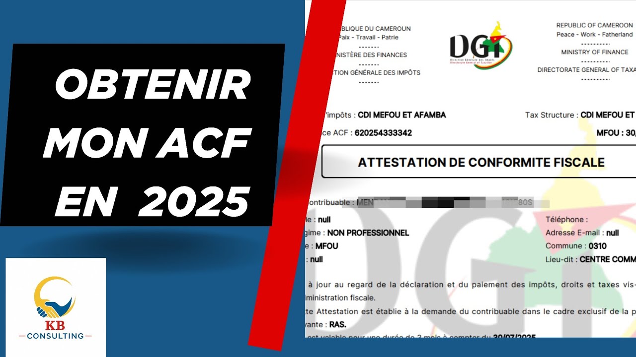 COMMENT OBTENIR MON ACF EN 2025