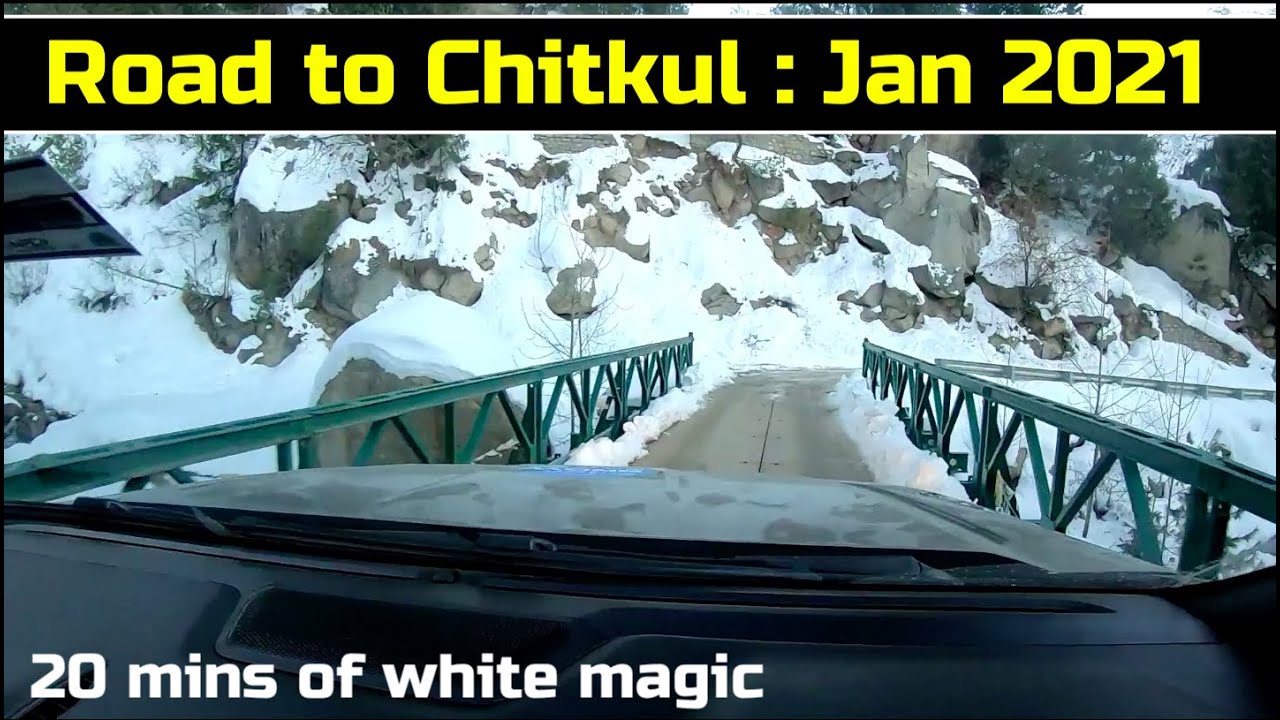 This is how the Sangla - Chitkul road looks like in winters || Snow drive with Ford Endeavour
