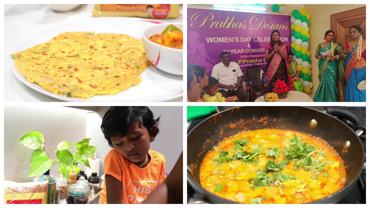 As a chief guest for women's day celebration/Missi roti and kadai paneer for dinner