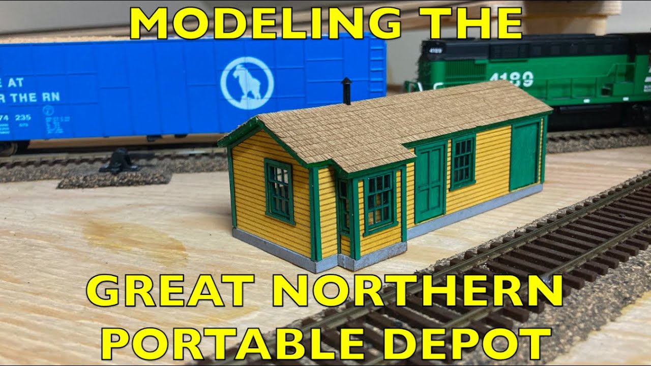 Модель поезда: стандартное портативное депо Great Northern Railway. Сборка деревянного лазерного ...