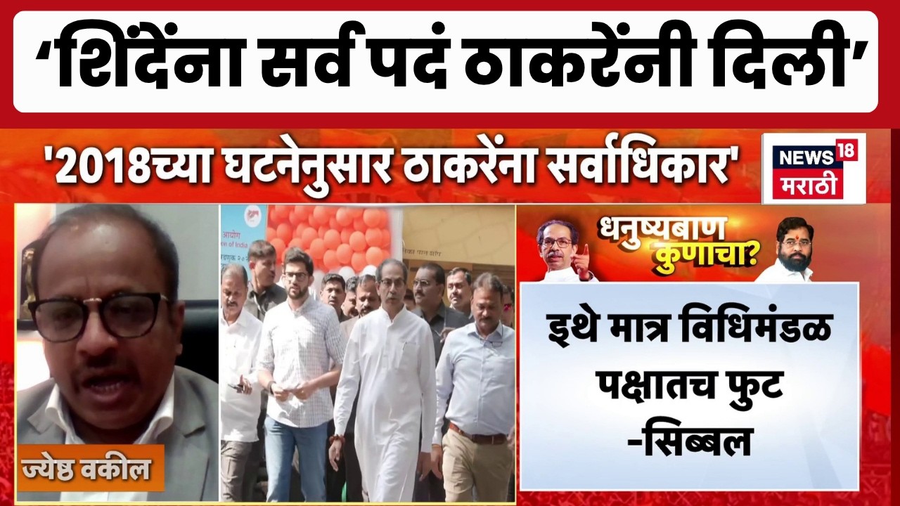 Kapil Sibal On Eknath Shinde | शिंदेना सर्व पदं ठाकरेंनी दिली-  सिब्बल