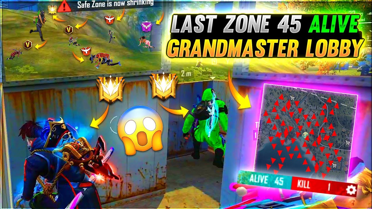 Last Zone 45 Alive 🤯 Full Hard Lobby 😱 !! - Can We Win - Garena Free Fire