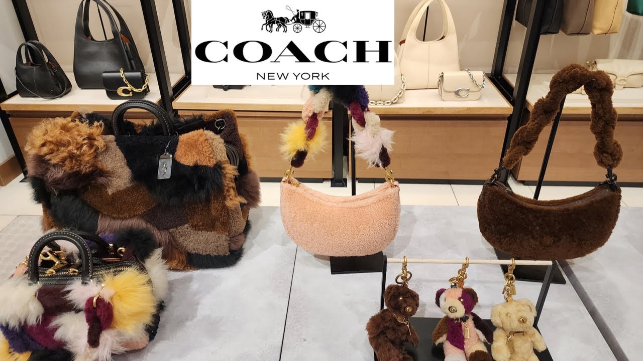 COACH - Mira Shearling Crescent Shoulder BAG / COACH- ROGUE WITH PATCHWORK COLLECTION 2023!!