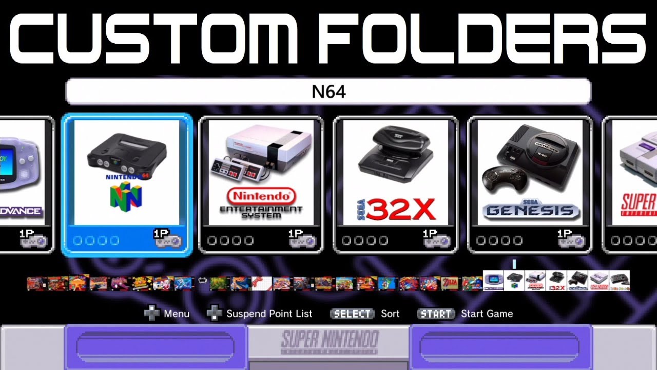 Make custom folders for Super Nintendo Classic Edition