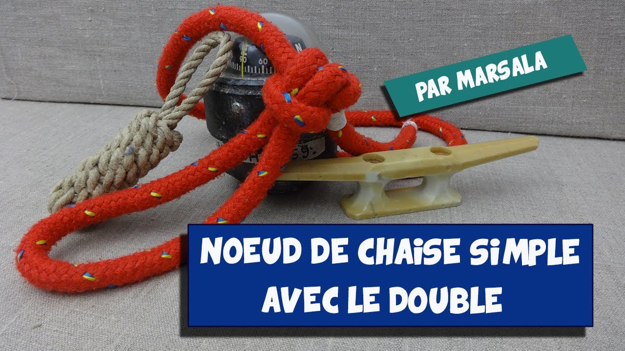 Noeud de chaise simple avec le double #boucle