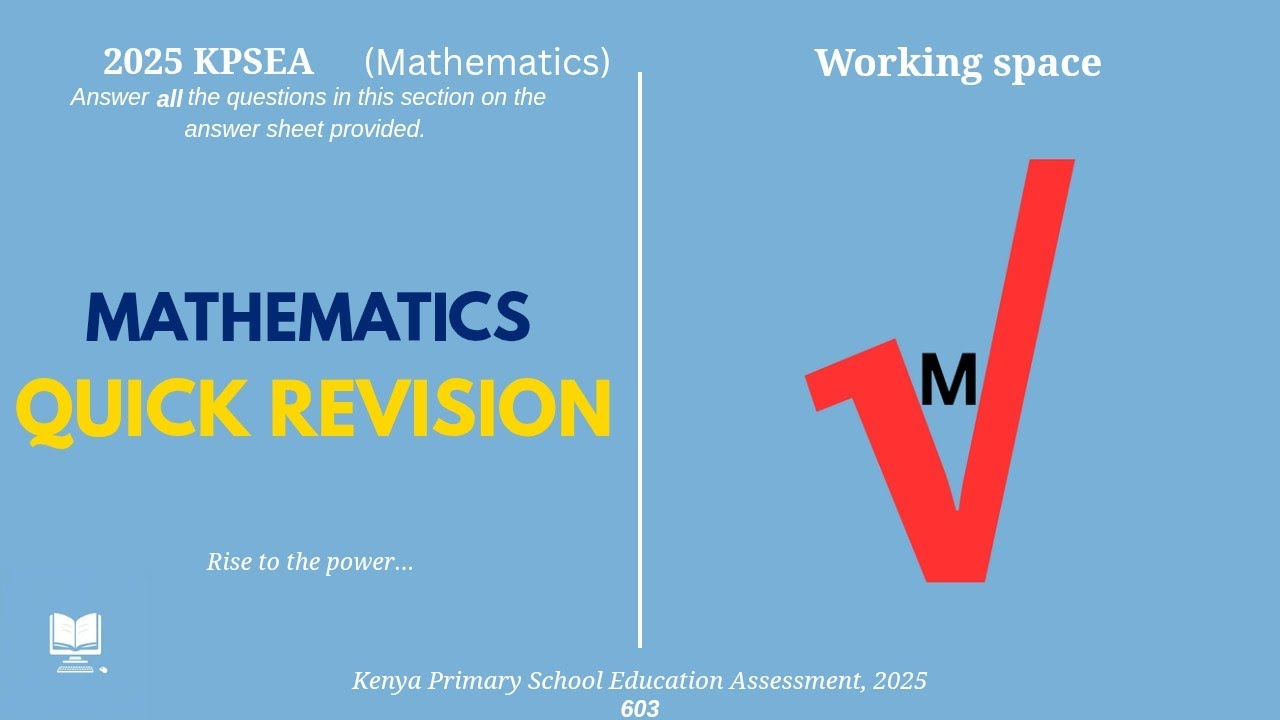 KPSEA 2025 Mathematics Marking Scheme || Full paper answers ( Questions 1-30) 