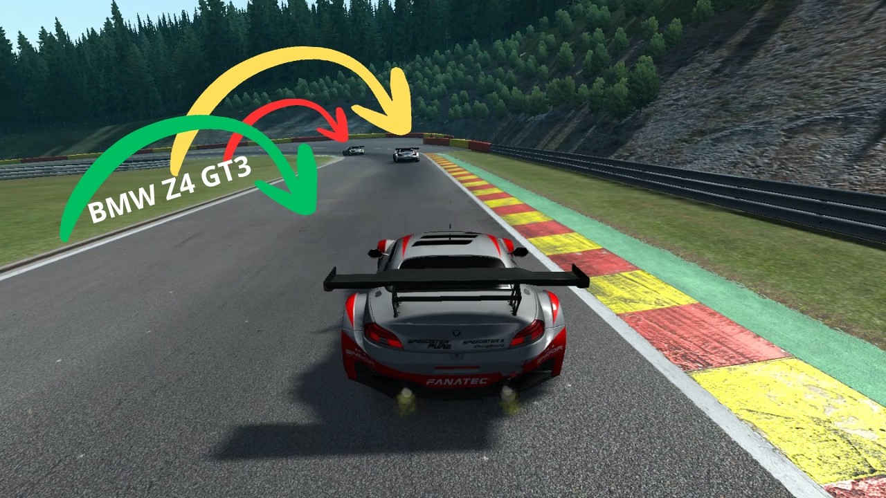 Assetto Corsa course en ligne ( Trois BMW Z4 GT3 avec moi )