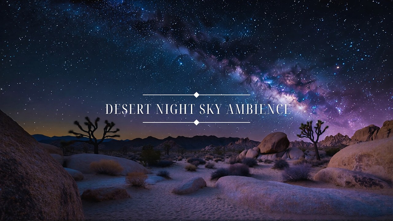 Starry Desert Night | 4K Milky Way Ambience for Sleep & Relaxation – 2 Hours