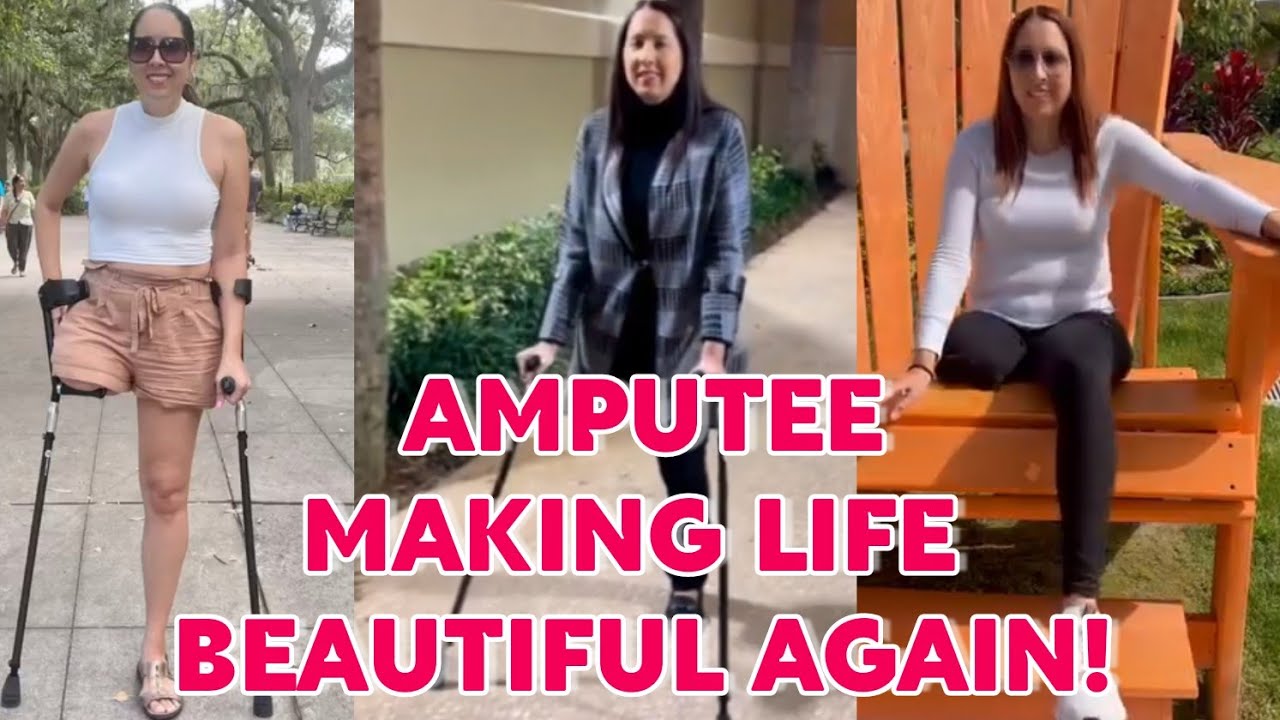 Amputee woman adaptive crutches user | making life beautiful again 