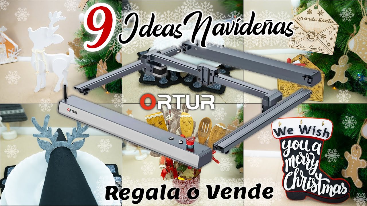 9 Hermosos Proyectos navideños para vender o regalar con la #ortur  LASER MASTER 3 / 20 Watts