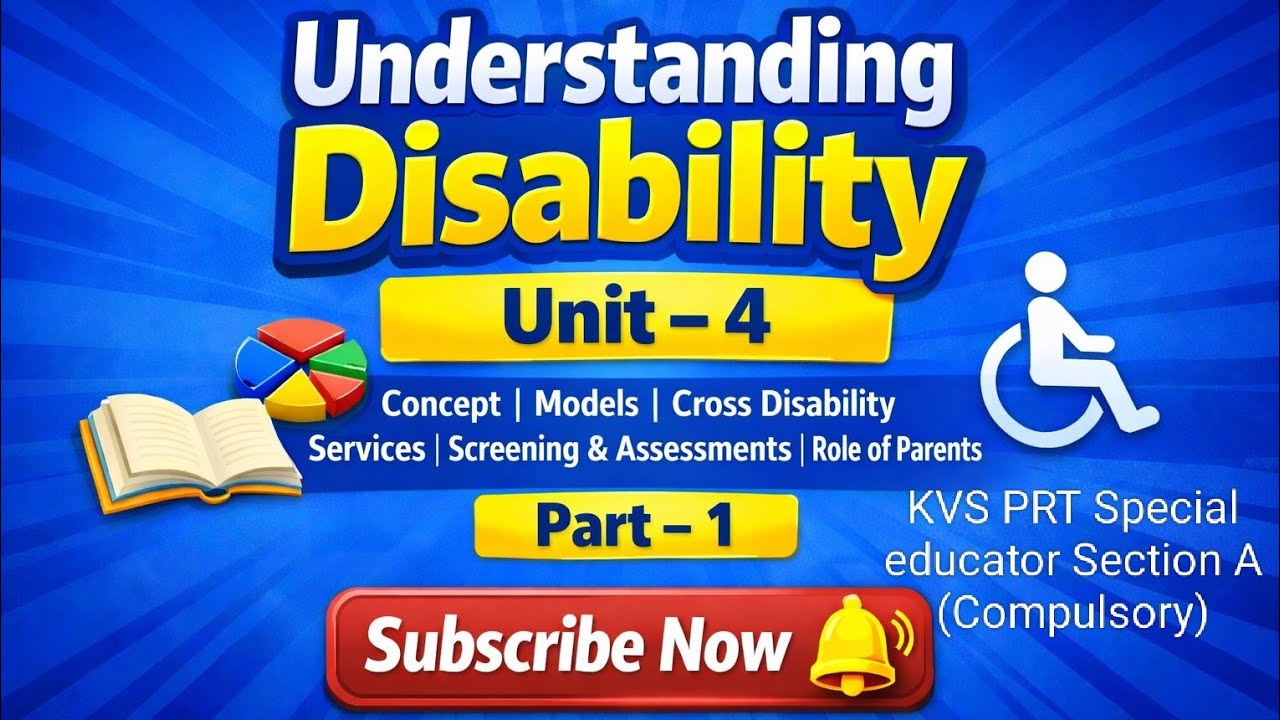 Unit 4 – Early Identification & Intervention | Disabilities & Twice Exceptional Children | KVS PRT