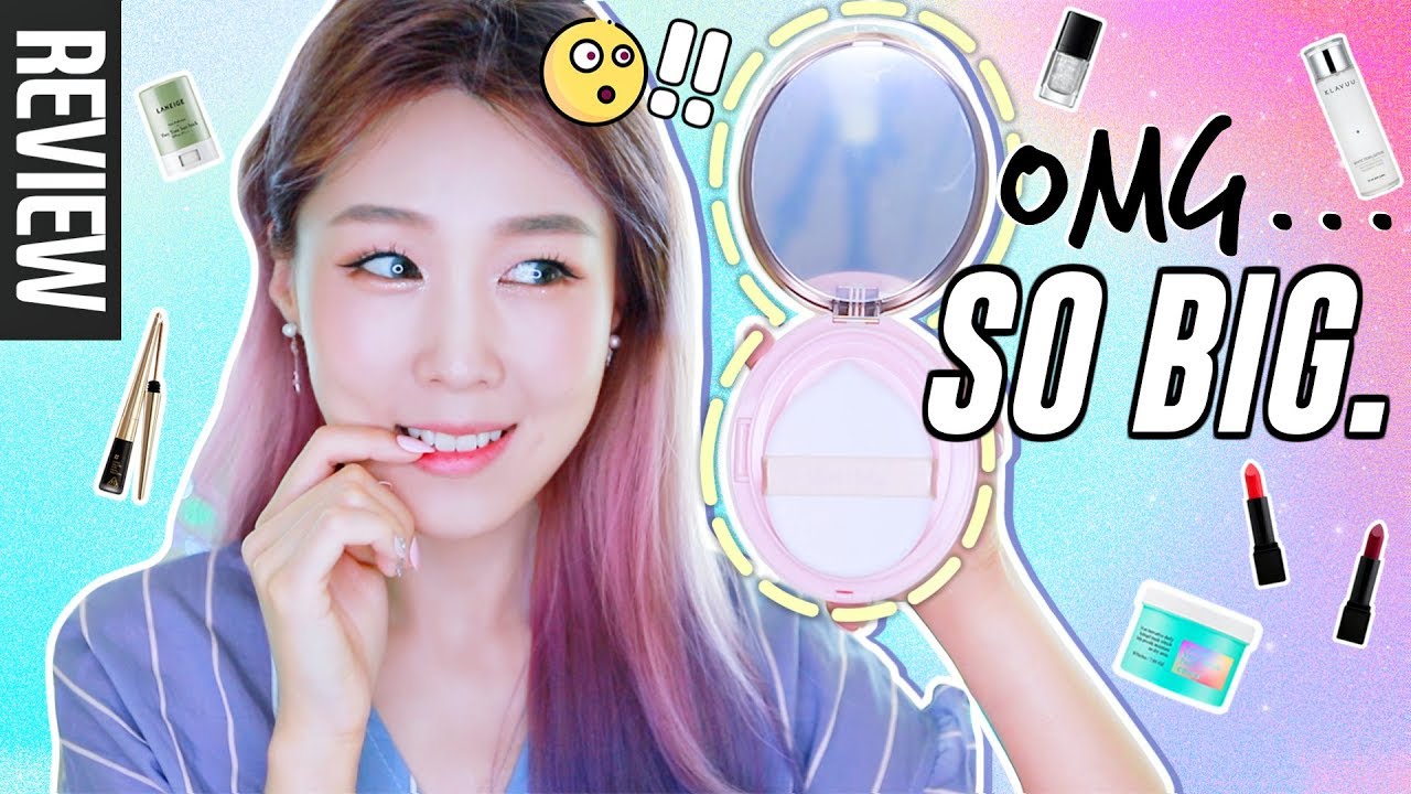 WORLD'S BIGGEST CUSHION FOUNDATION..?! 😂😂 New Korean Beauty Products #5 | meejmuse