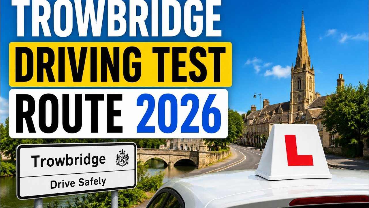 Trowbridge driving test route. 2026