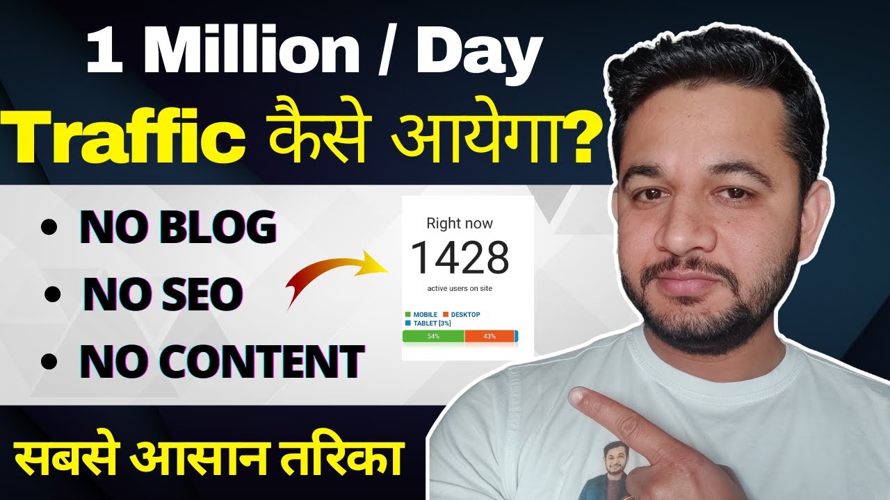 No SEO, No Blog,No Content Get 1 Million Visitors/Day on Website,how? |