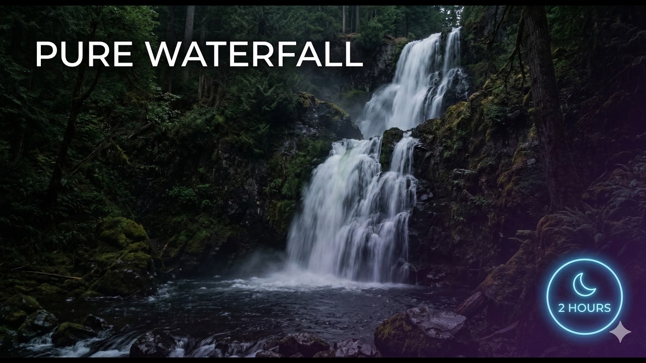 Natural Waterfall Sound Noise for Deep Sleep, and Insomnia relief | No Music