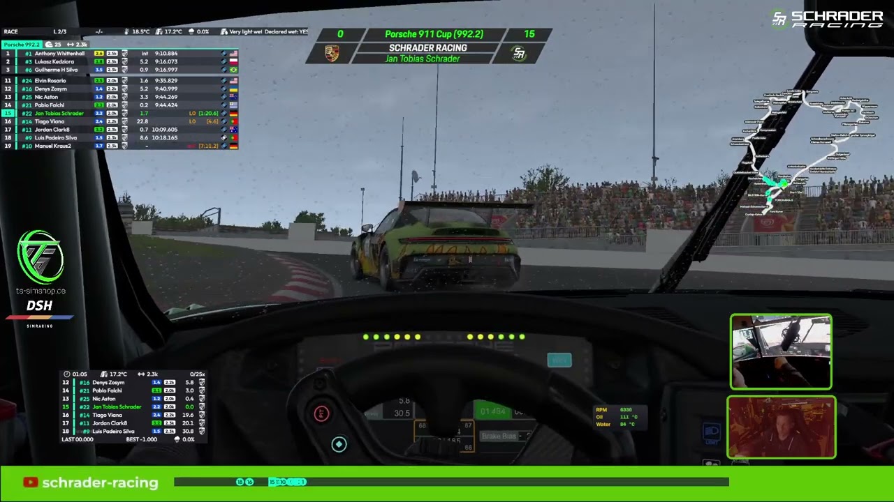 #iracing 2026 I Schrader Racing I Porsche Cup New 992.2 I Nordschleife I P12 (Startgrid P22) #tsshop